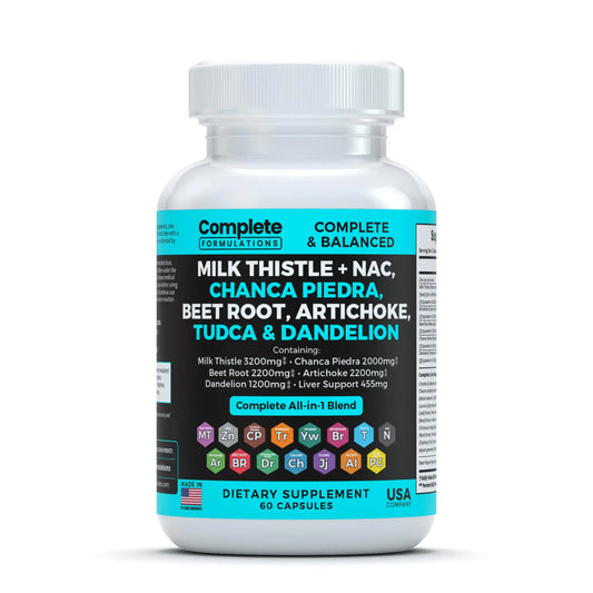 Milk Thistle + NAC Liver Support Supplement with TUDCA & Herbal Extracts – 60 Capsules