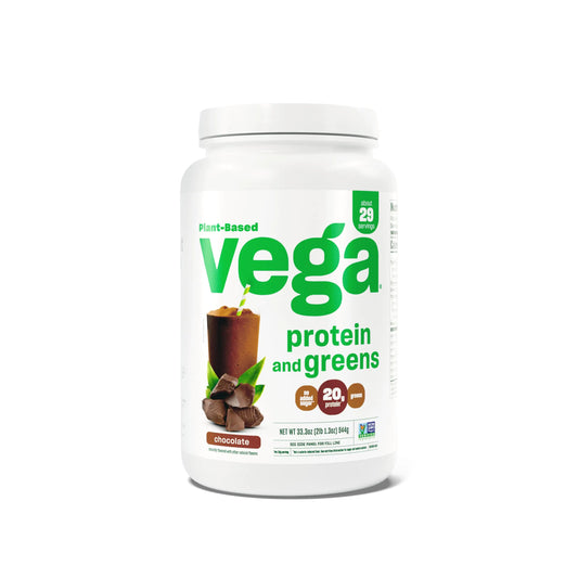 Plant-Based Protein & Greens Powder – Chocolate, 20g Vegan Protein (2.1 lb)