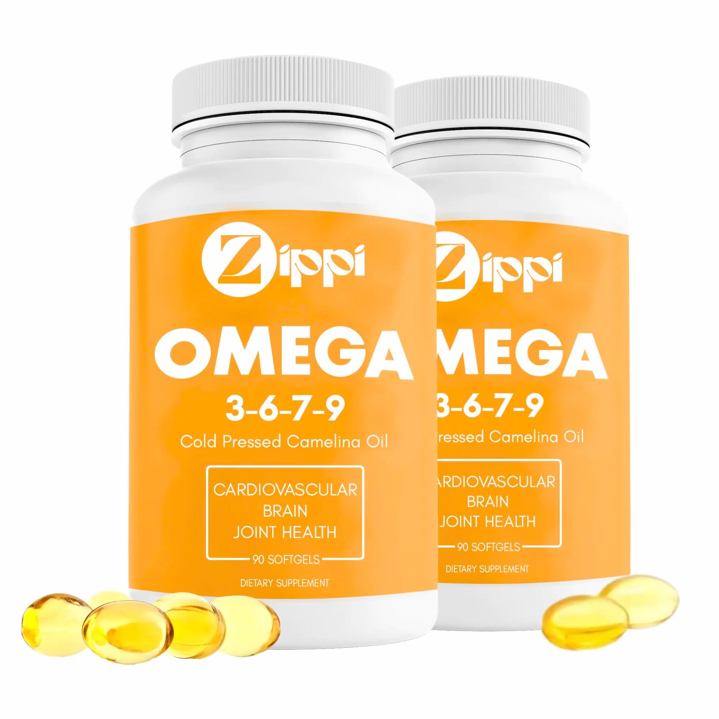 Plant-Based Omega 3-6-7-9 Supplement – Camelina Oil Softgels (2 Pack)