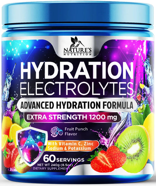 Daily Electrolyte Drink Mix – Sugar-Free Hydration Powder with 6 Electrolytes (60 Servings)