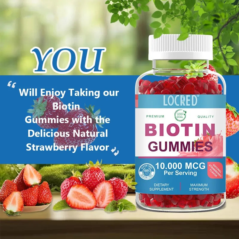 Kids Biotin Gummies – Child-Friendly Dietary Supplement for Hair, Skin & Nails (60 Gummies)