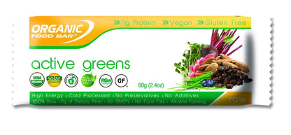 USDA Organic Active Greens Protein Bars with Superfood Blend – Dark Chocolate (12 Pack)