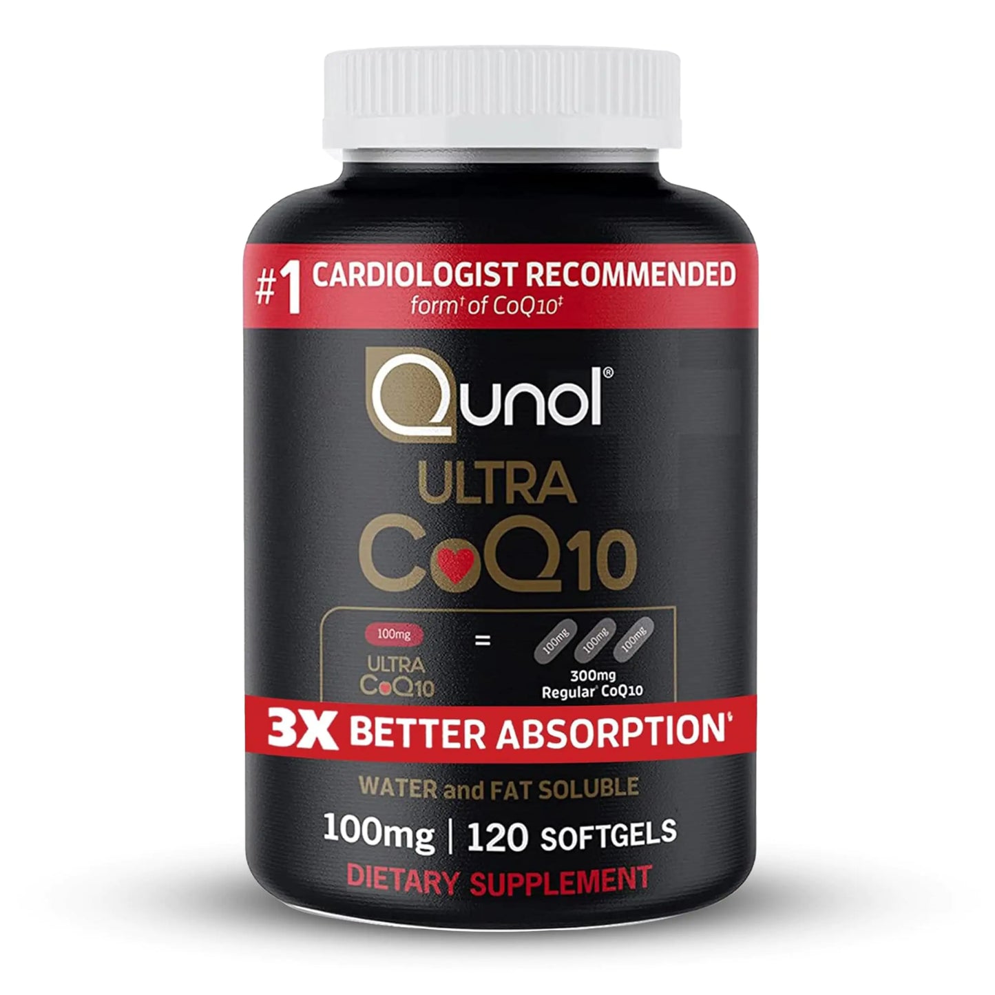 CoQ10 100 mg Softgels – Ultra Absorption Antioxidant & Energy Support (120 Count)