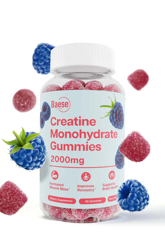 Creatine Monohydrate Gummies – Sour Blue Raspberry Pre-Workout (Vegan & Chewable)
